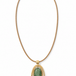 Laurel Green Stone Necklace - Elle Maxine