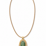 Laurel Green Stone Necklace - Elle Maxine