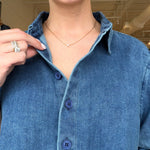 Leanna Puff Sleeve Denim Shirt - Elle Maxine