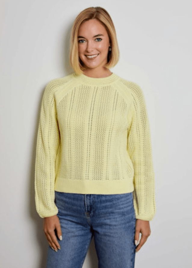 Leslie Textured Raglan Sweater - Fresh Zest - Elle Maxine