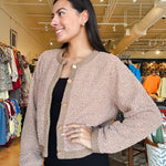 Levi Teddy Jacket - Dune - Elle Maxine