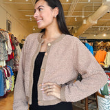 Levi Teddy Jacket - Dune - Elle Maxine