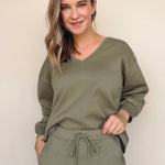 Lewton V-Neck Pullover Sweater - Elle Maxine