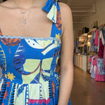 Lila Tie Strap Tropical Maxi Dress - Elle Maxine