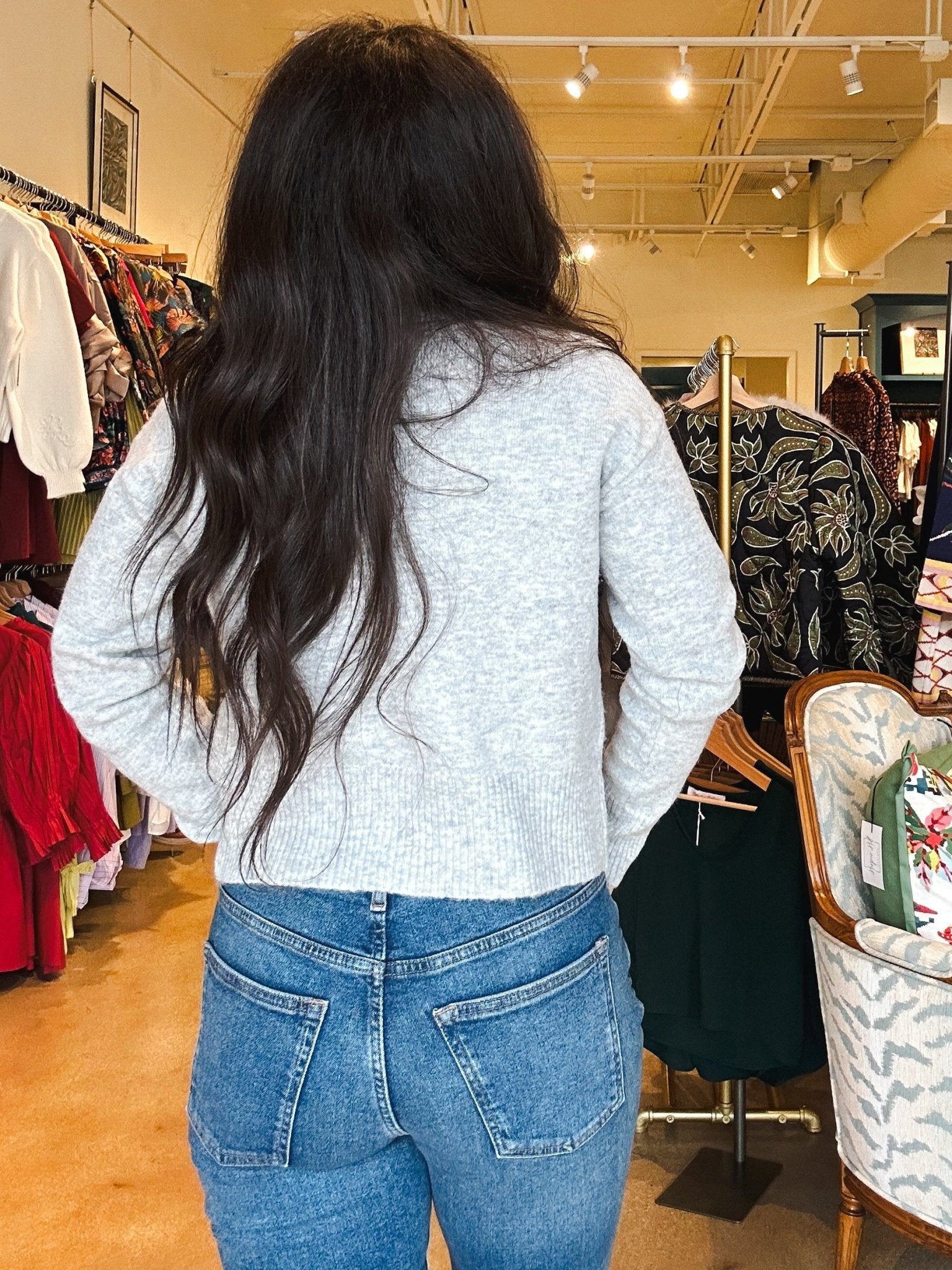 Lilia Sweater - Grey - Elle Maxine