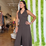 Lily Halter Knit Midi Dress - Elle Maxine