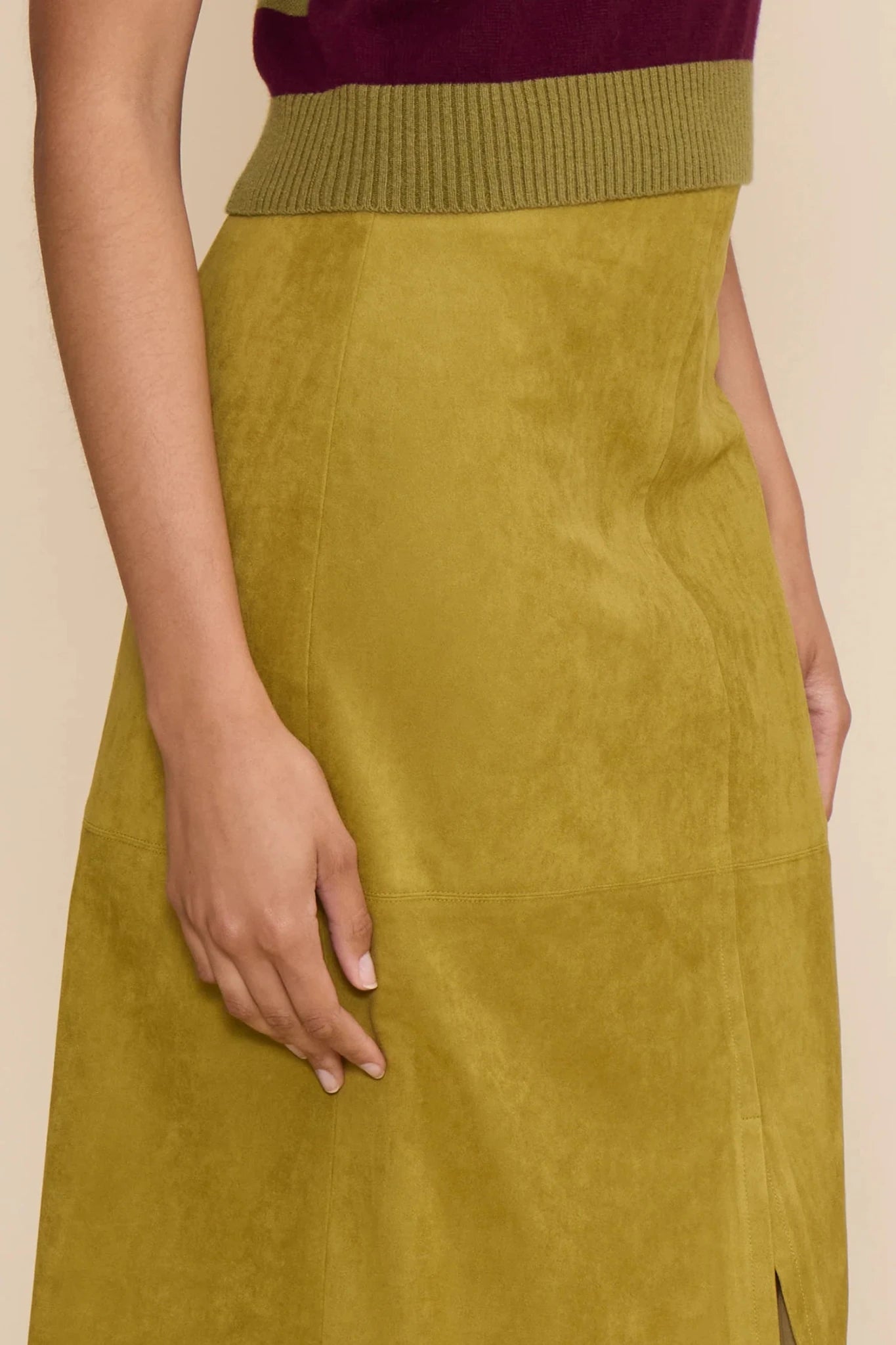 Lindsay Faux Suede Skirt - Elle Maxine