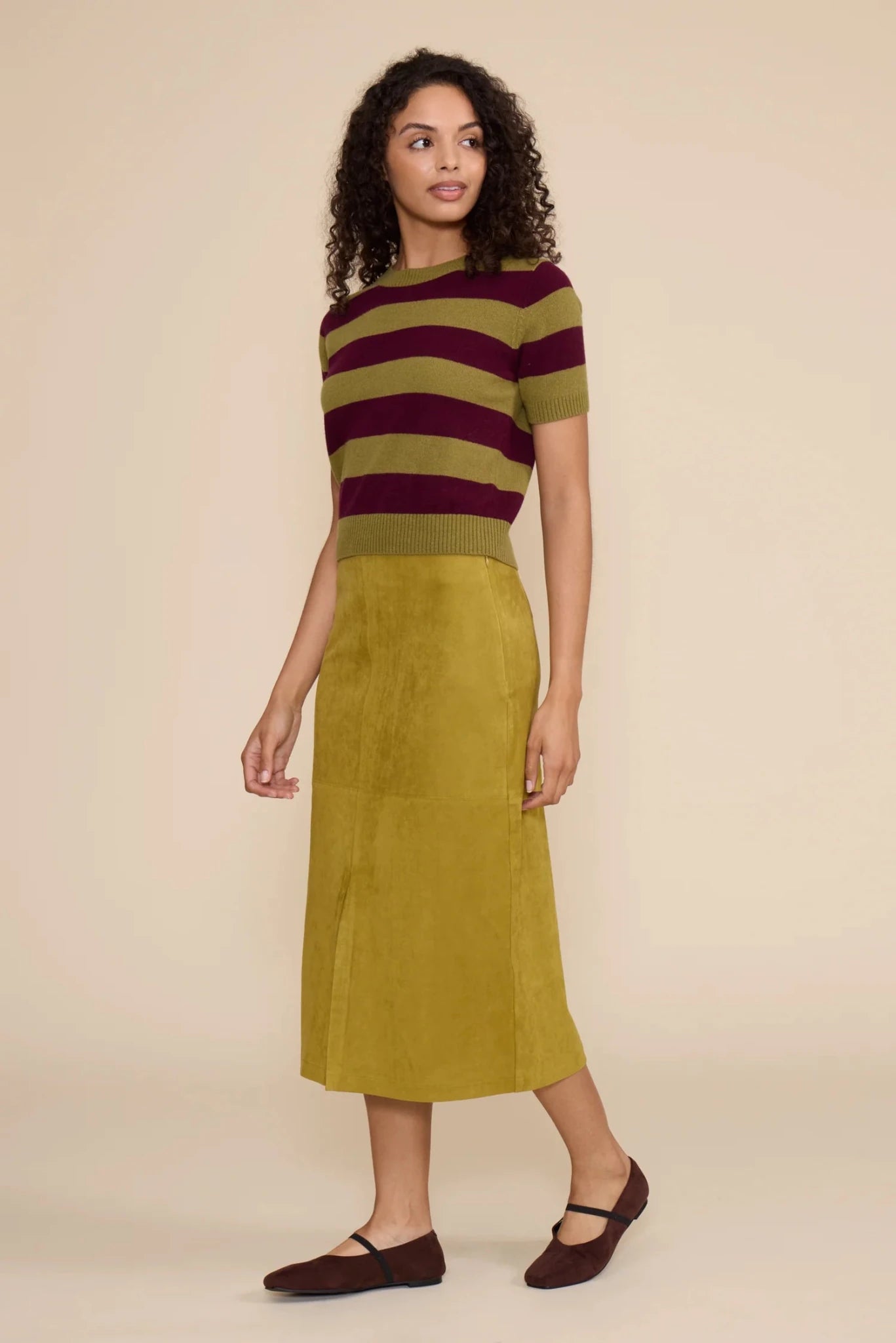 Lindsay Faux Suede Skirt - Elle Maxine