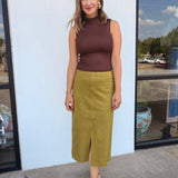 Lindsay Faux Suede Skirt - Elle Maxine