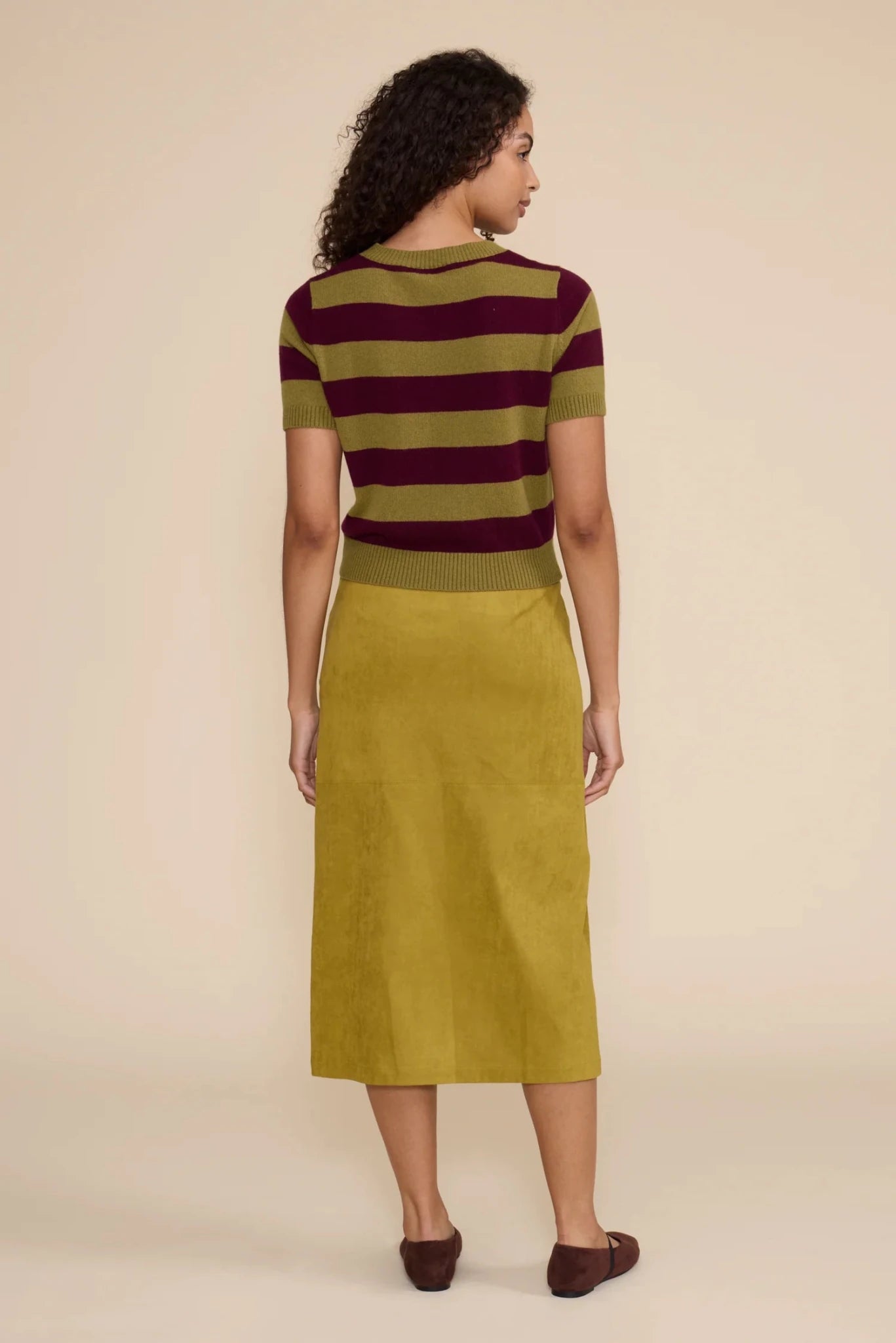 Lindsay Faux Suede Skirt - Elle Maxine