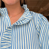 Lindsay Puff Sleeve Stripe Top - Elle Maxine