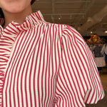 Lindsay Puff Sleeve Stripe Top - Elle Maxine