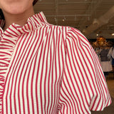 Lindsay Puff Sleeve Stripe Top - Elle Maxine