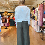 Linen Marine Wide Leg Pant - Elle Maxine