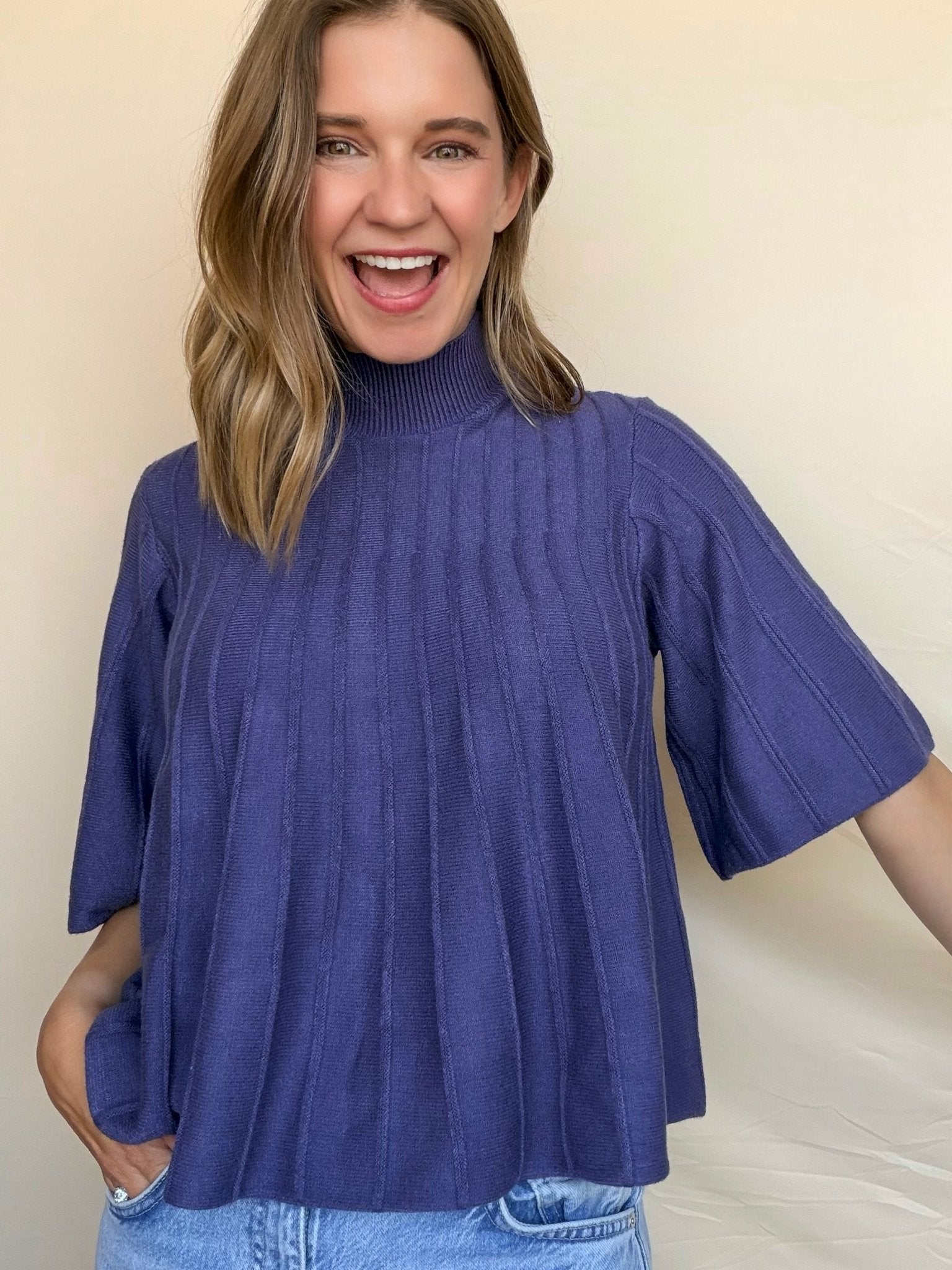 Liora Pleated Swing Top - Elle Maxine