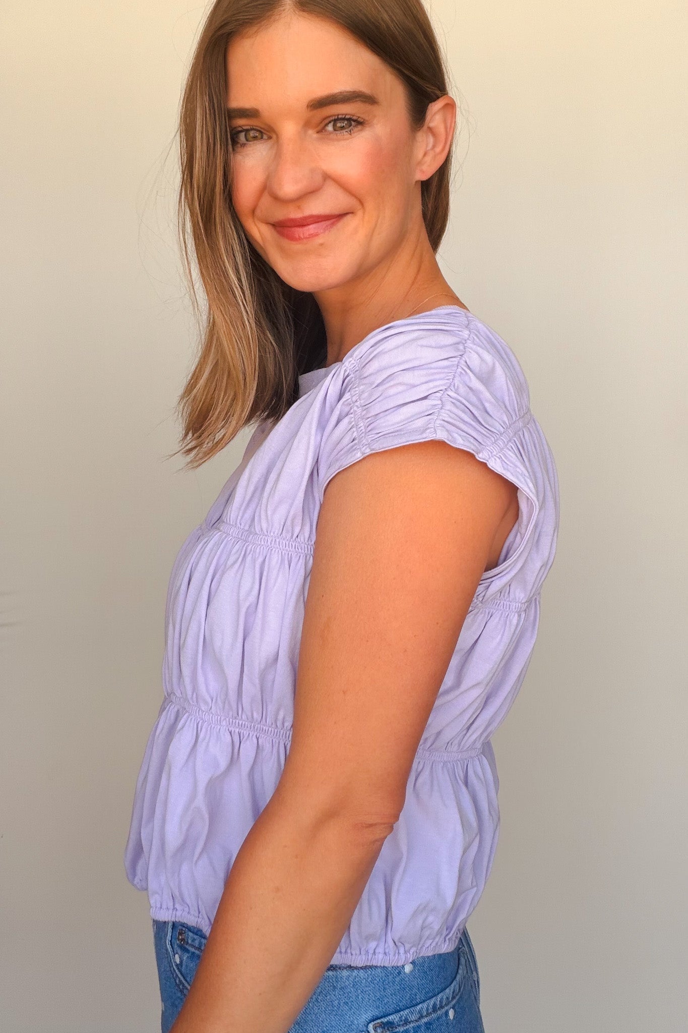 Lisse Shirred Tiered Top - Elle Maxine