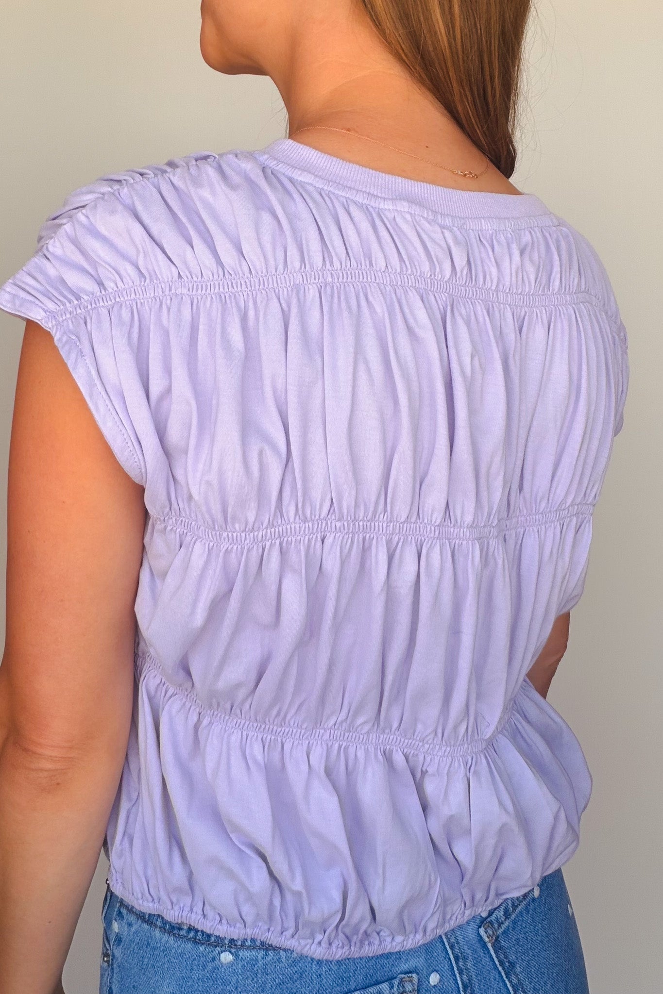 Lisse Shirred Tiered Top - Elle Maxine