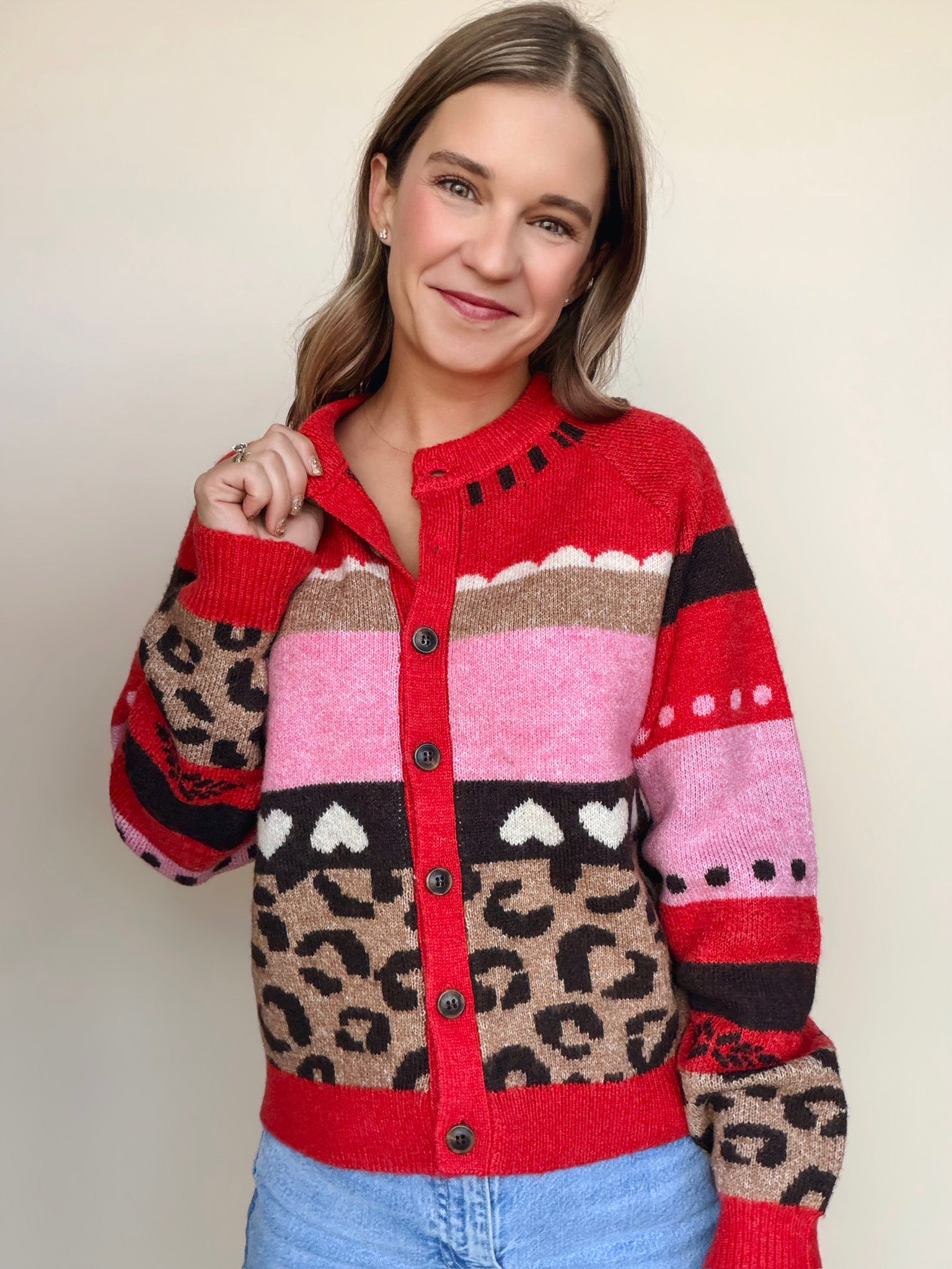 Livoni Patterned Cardigan - Elle Maxine
