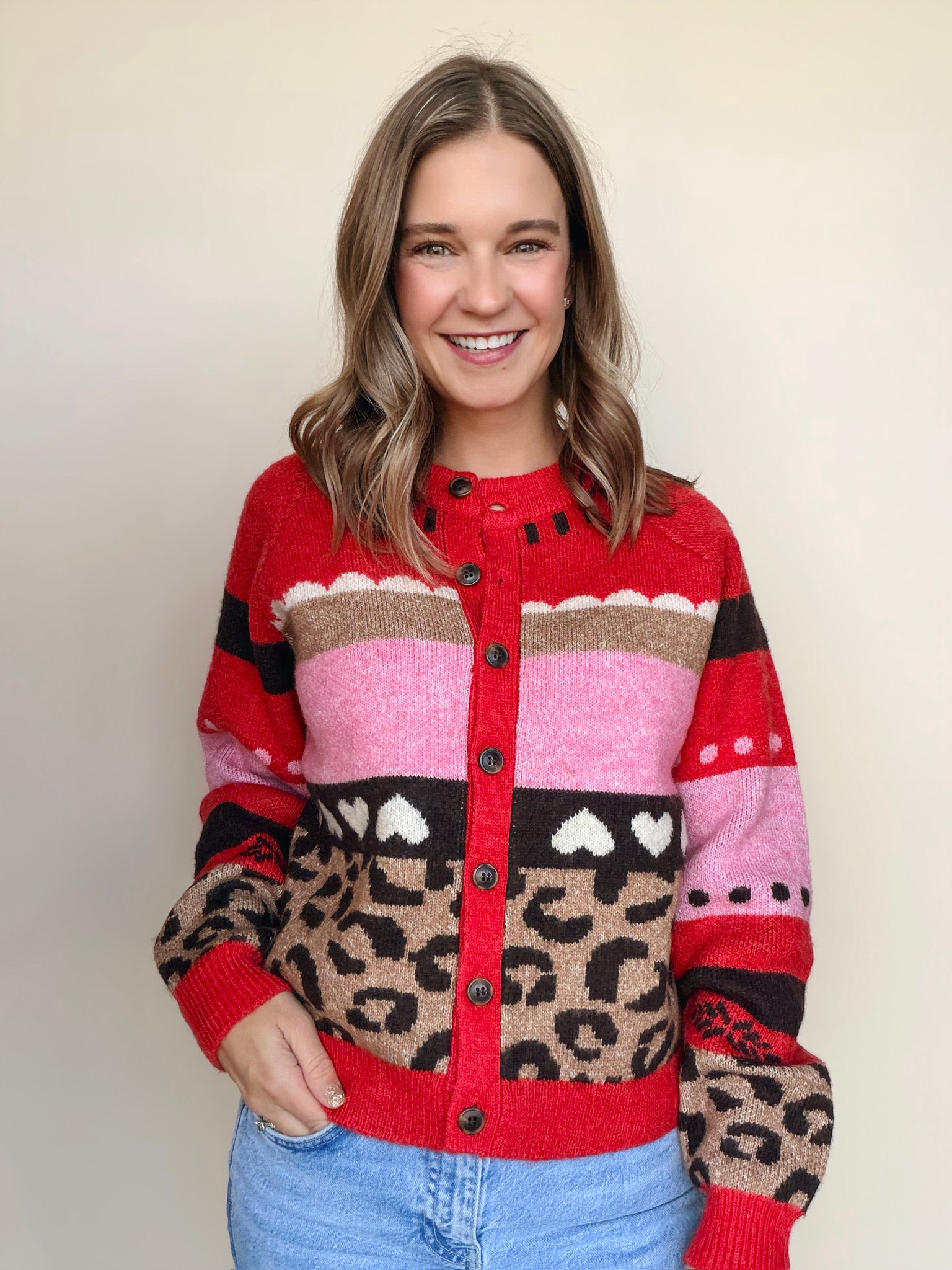 Livoni Patterned Cardigan - Elle Maxine