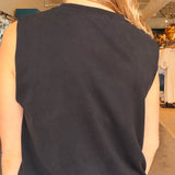 Lizzie Soft Bubble Tank - Black - Elle Maxine