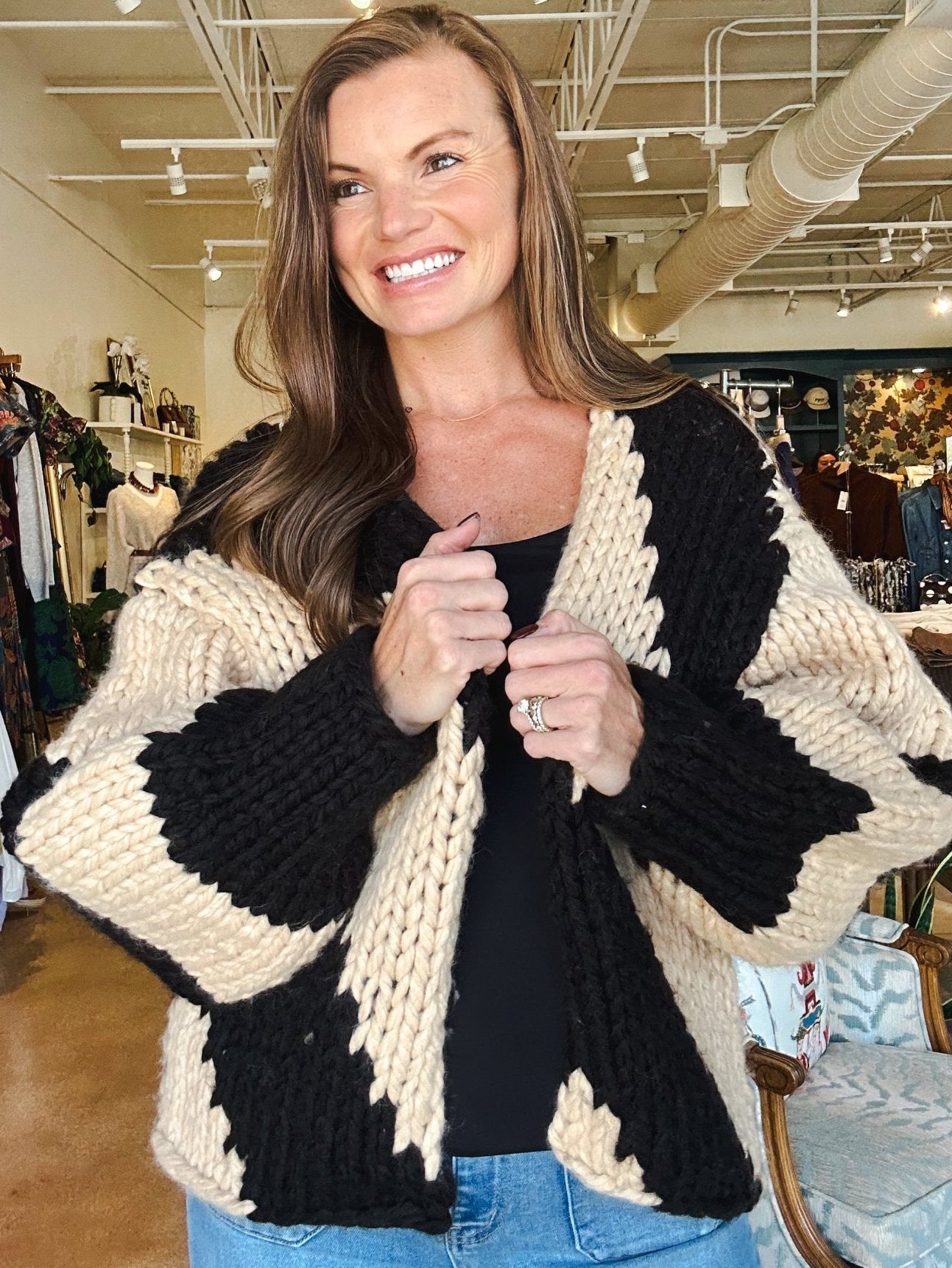 Lola Chunky Knit Cardigan - Elle Maxine