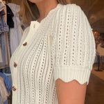Lola Pointelle Sweater Top - Elle Maxine