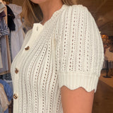 Lola Pointelle Sweater Top - Elle Maxine