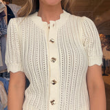 Lola Pointelle Sweater Top - Elle Maxine