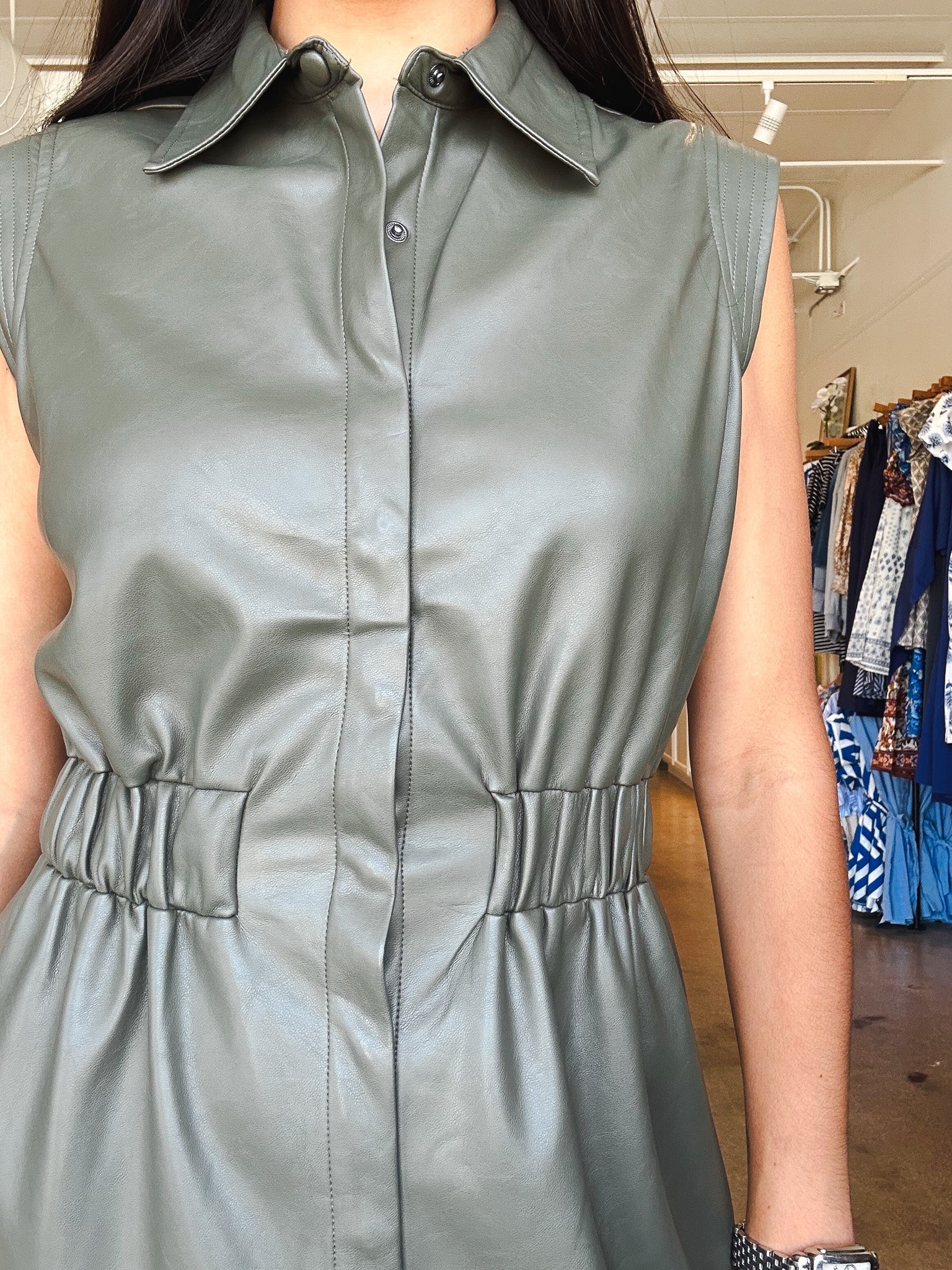 London Dress - Pine - Elle Maxine