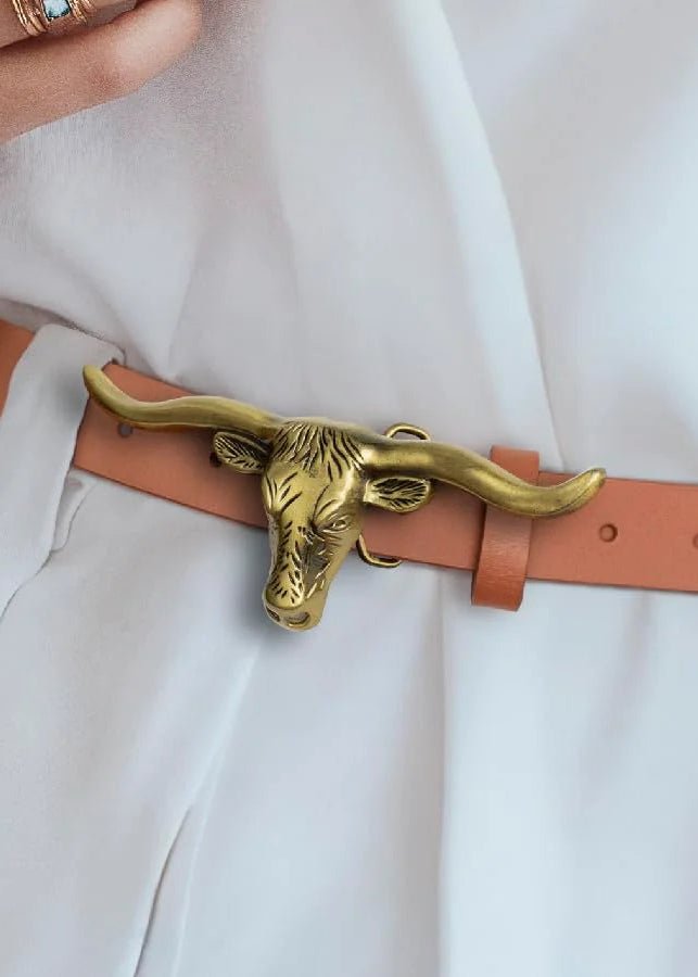 Longhorn Belt - Brown - Elle Maxine