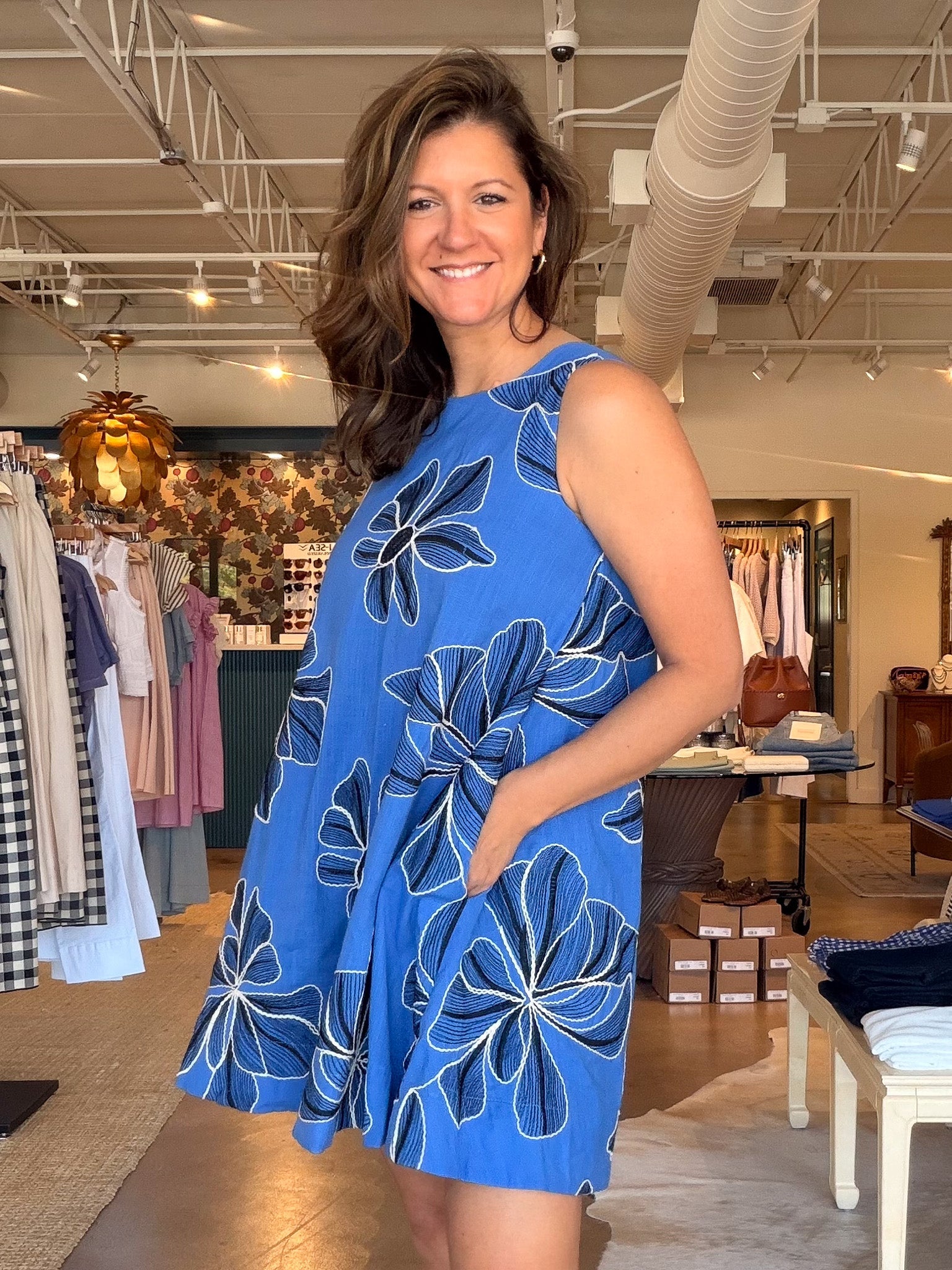 Lottie Floral Embroidered Dress - Elle Maxine