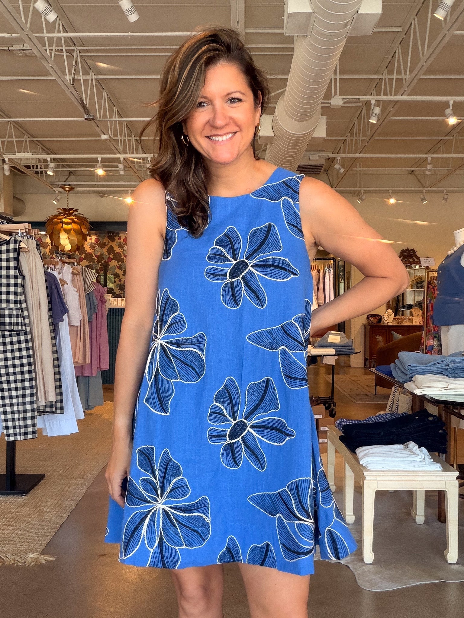 Lottie Floral Embroidered Dress - Elle Maxine