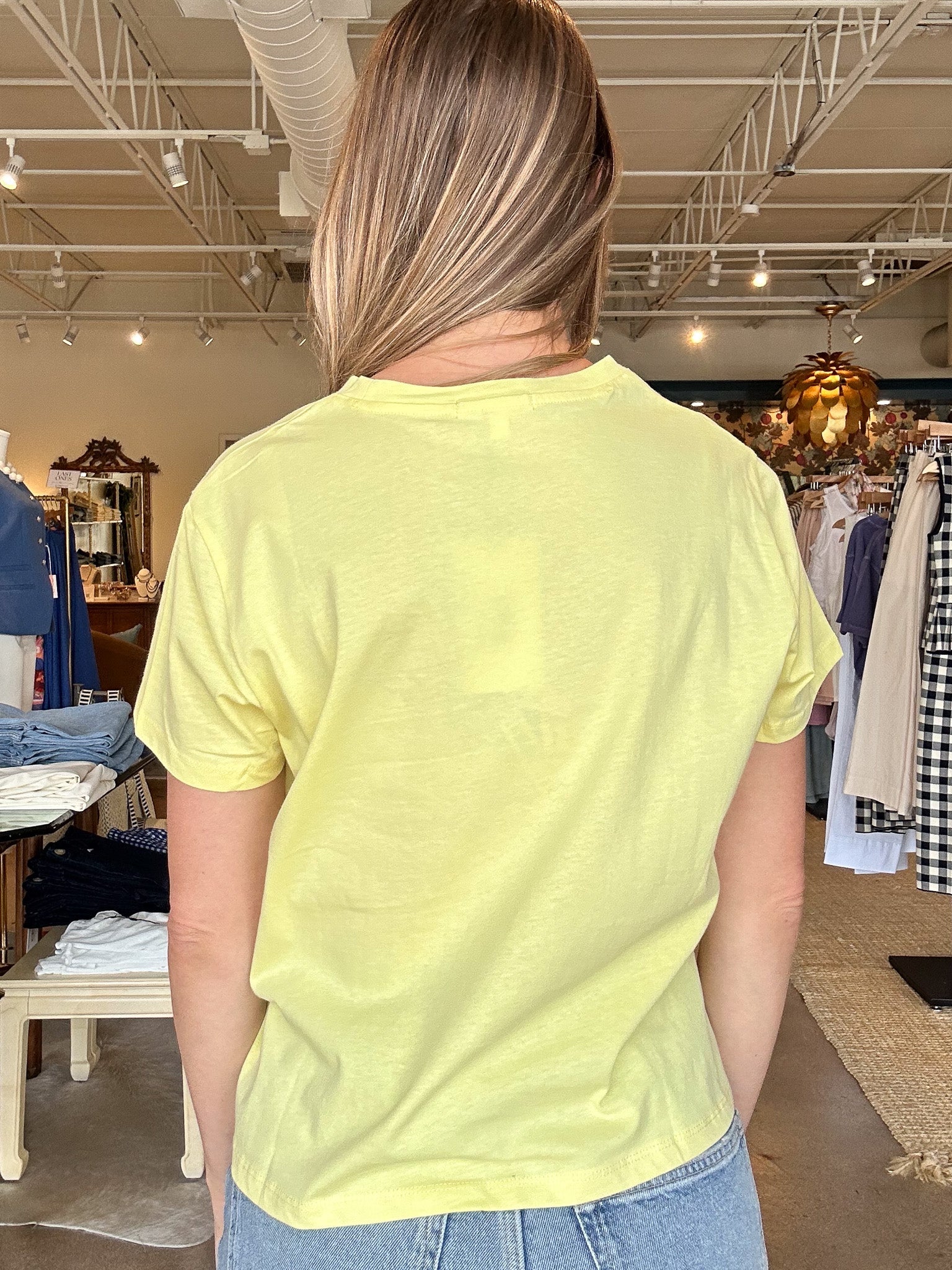 Louisa Short Sleeve Tee - Honeysuckle - Elle Maxine