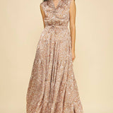 Louisa Tiered Maxi Dress - Camel - Elle Maxine