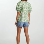 Louise Floral Bubble Sleeve Top - Elle Maxine