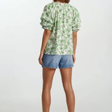 Louise Floral Bubble Sleeve Top - Elle Maxine