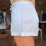 Lounge Denim Short - White - Elle Maxine