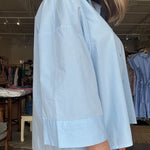 Luanne Collared Blouse - Light Blue - Elle Maxine