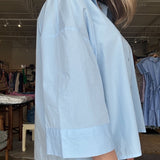 Luanne Collared Blouse - Light Blue - Elle Maxine