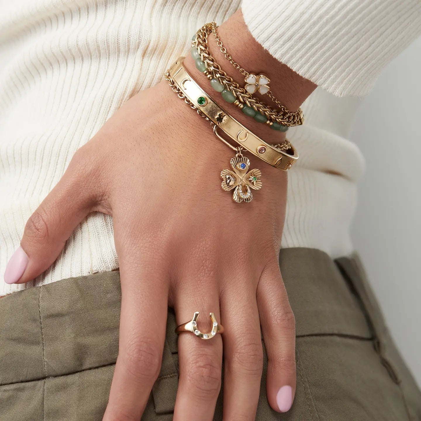 Lucky Four Leaf Clover Bracelet | Alex and Ani - Elle Maxine
