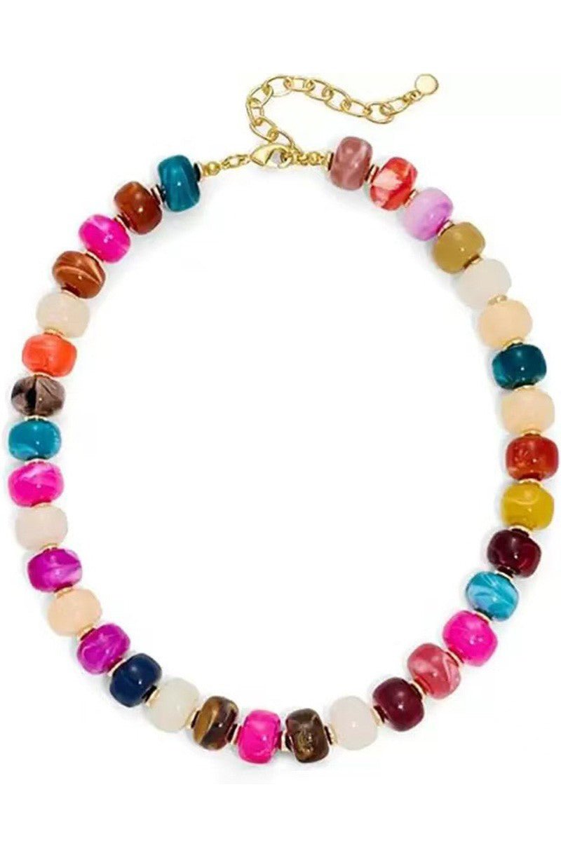 Lucy Rainbow Beaded Necklace - Elle Maxine