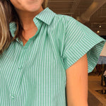 Lucy Stripe Button Down Top - Elle Maxine