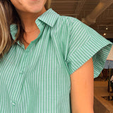 Lucy Stripe Button Down Top - Elle Maxine