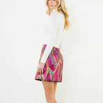 Lulu Jacquard Skirt - Metallic Multi - Elle Maxine