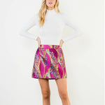 Lulu Jacquard Skirt - Metallic Multi - Elle Maxine