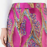 Lulu Jacquard Skirt - Metallic Multi - Elle Maxine