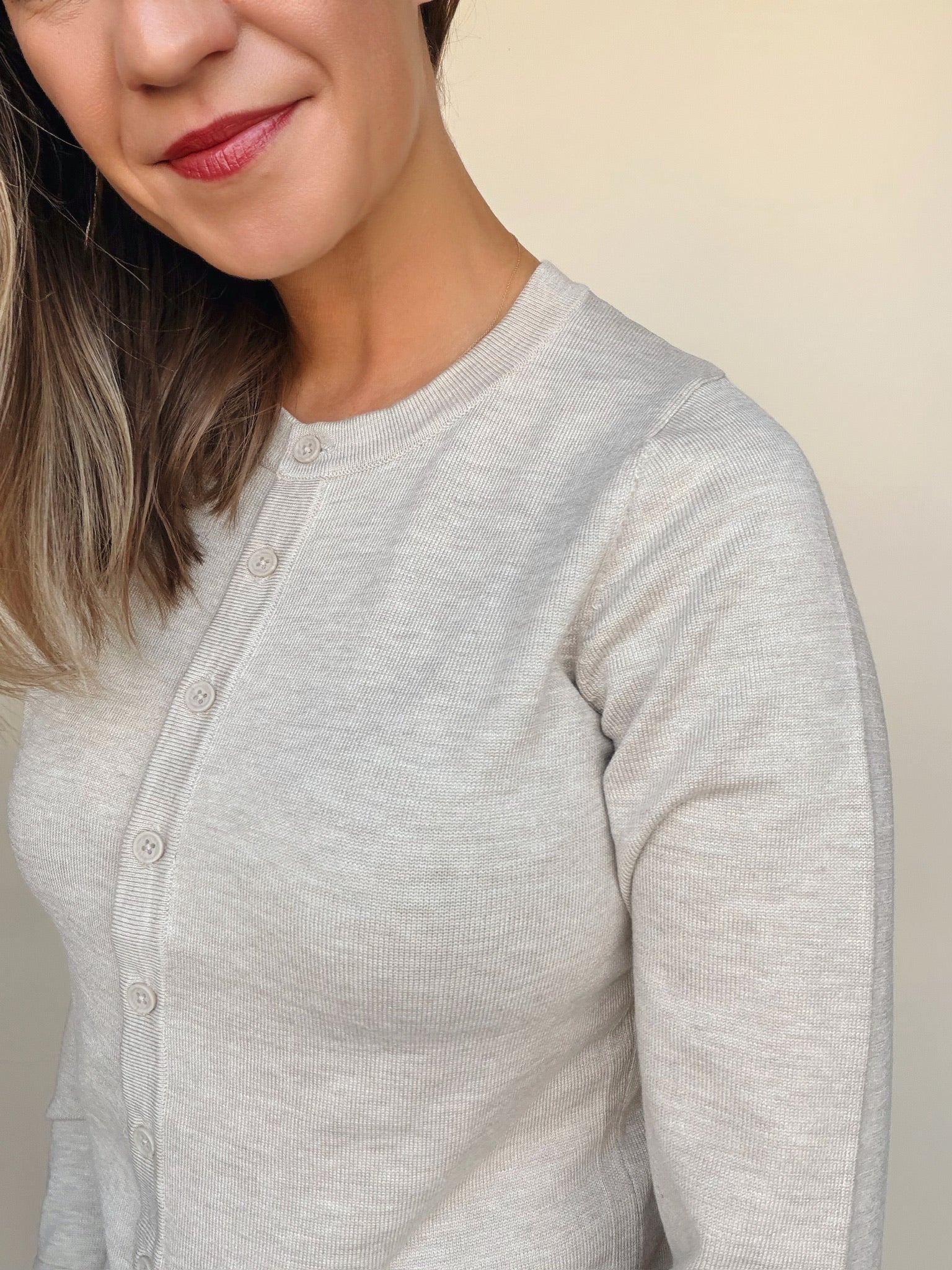 Lulu Round Neck Cardigan - Elle Maxine