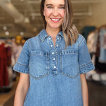 Lupita Denim Dress - Elle Maxine