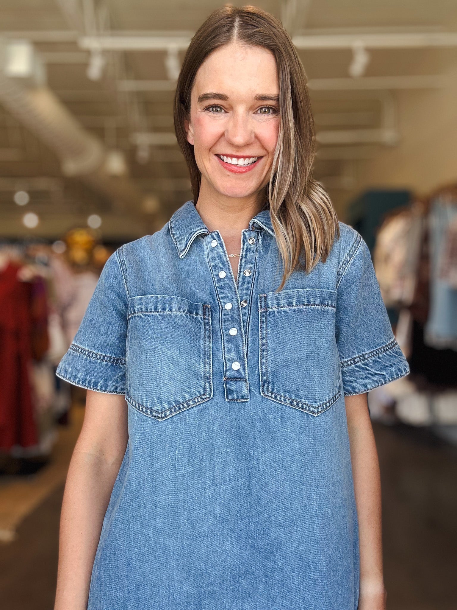Lupita Denim Dress - Elle Maxine