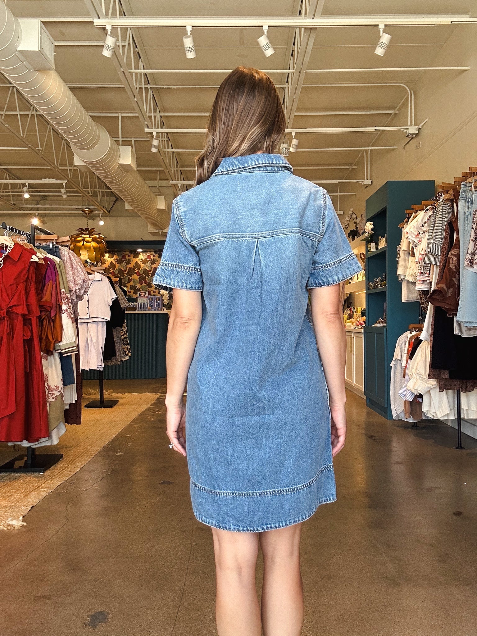 Lupita Denim Dress - Elle Maxine